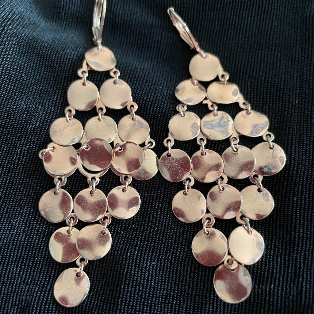 Rose Gold Tone Earrings 25$